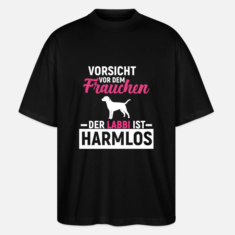 Labrador Retriever - Stanley/Stella Oversized Unisex Bio T-Shirt Blaster 2.0 - Schwarz
