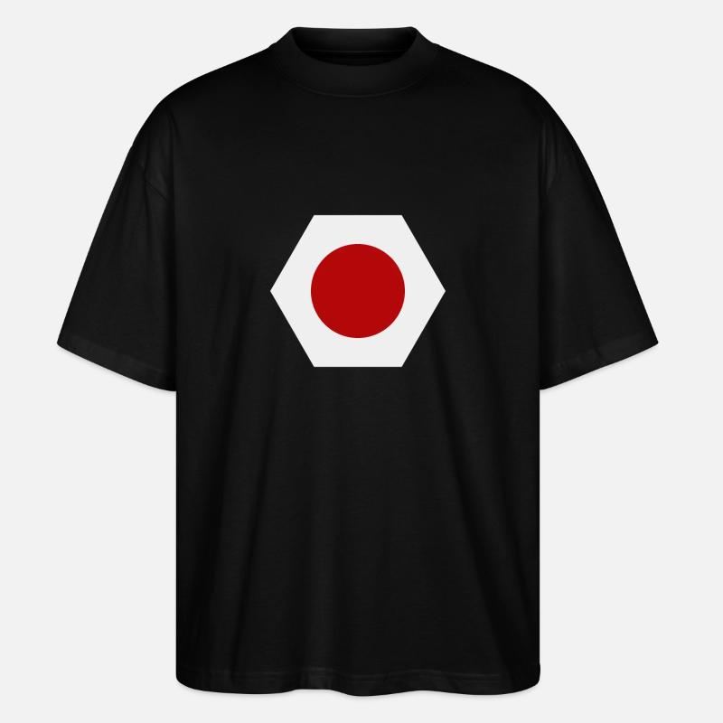 drapeau du japon - T-shirt bio Blaster 2.0 coupe oversize Stanley/Stella Unisexe - noir