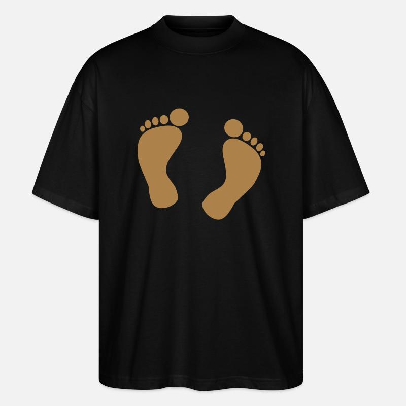 ślad stopy - Ekologiczne Koszulka Oversize Unisex Stanley/Stella Blaster 2.0 - czarny