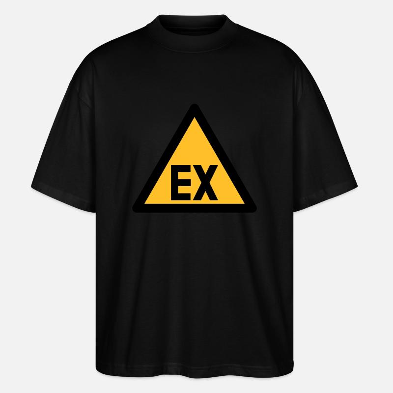 Gefahrensymbol - Explosionsgefahr (2-farbig) - Stanley/Stella Oversized Unisex Bio T-Shirt Blaster 2.0 - Schwarz
