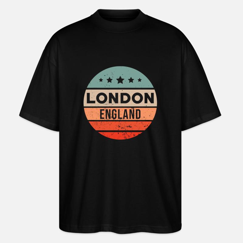 London - Stanley/Stella Oversized Unisex Bio T-Shirt Blaster 2.0 - Schwarz