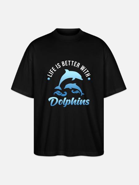 Delfin - Stanley/Stella Oversized Unisex Bio T-Shirt Blaster 2.0 - Schwarz