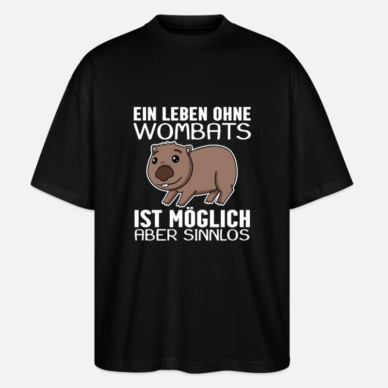 Wombat - Stanley/Stella Oversized Unisex Bio T-Shirt Blaster 2.0 - Schwarz