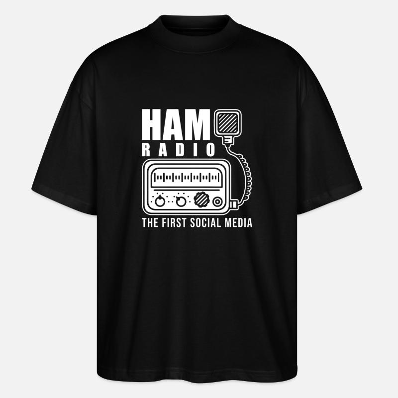 Amateurfunk - Stanley/Stella Oversized Unisex Bio T-Shirt Blaster 2.0 - Schwarz