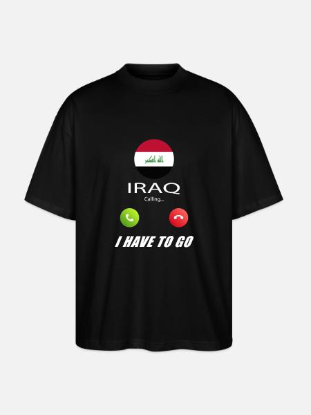 Iraq calls lusiger flags - Stanley/Stella Oversized Unisex Organic T-shirt Blaster 2.0 - black