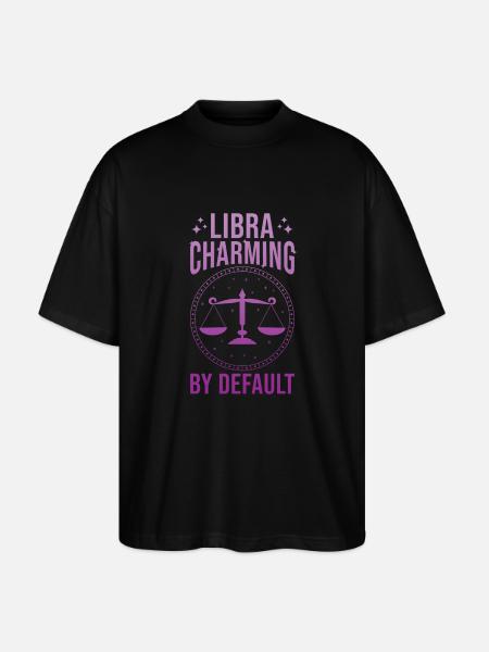 Libra Zodiac Sign Gift Libra - Stanley/Stella Oversized Unisex Organic T-shirt Blaster 2.0 - black