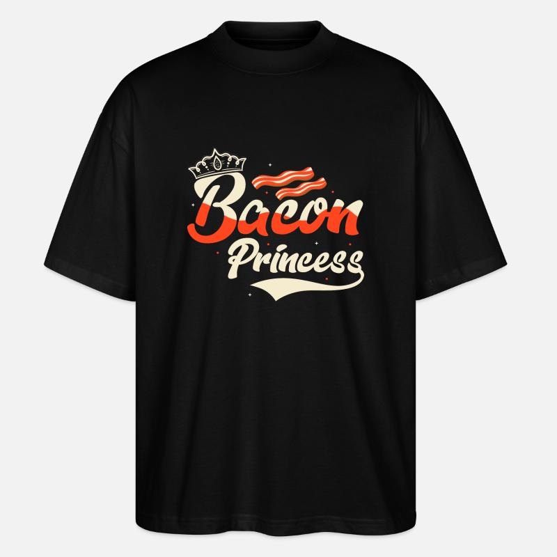 Bacon Princess Ham Pig Meat - Stanley/Stella Oversized Unisex Bio T-Shirt Blaster 2.0 - Schwarz