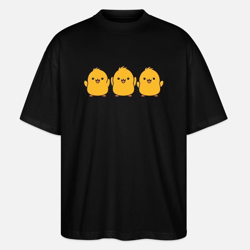 Küken - Stanley/Stella Oversized Unisex Bio T-Shirt Blaster 2.0 - Schwarz