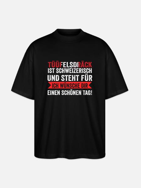 Suisse suisse - T-shirt bio Blaster 2.0 coupe oversize Stanley/Stella Unisexe - noir