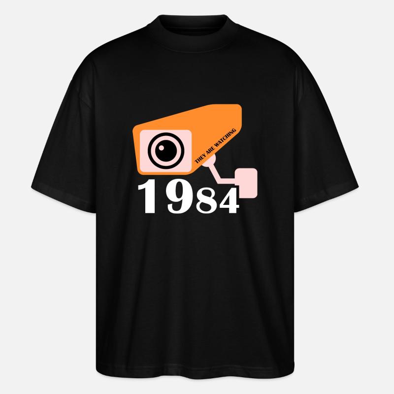 1984 - Ils regardent - T-shirt bio Blaster 2.0 coupe oversize Stanley/Stella Unisexe - noir