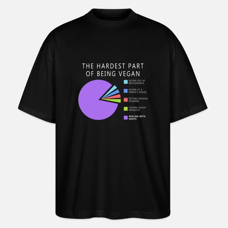 Vegan Statistik - Stanley/Stella Oversized Unisex Bio T-Shirt Blaster 2.0 - Schwarz