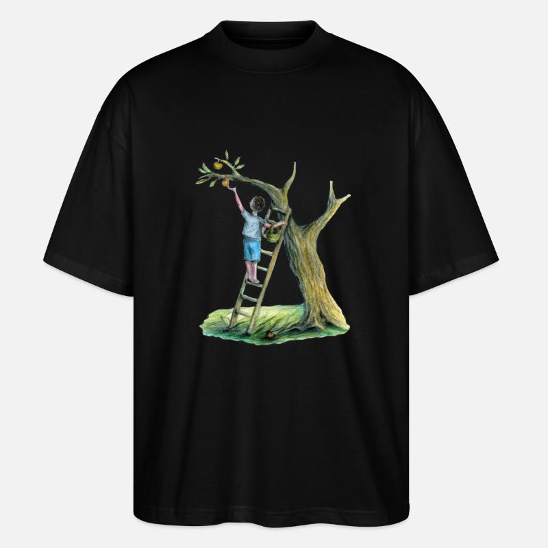 Apfelbaum - Stanley/Stella Oversized Unisex Bio T-Shirt Blaster 2.0 - Schwarz