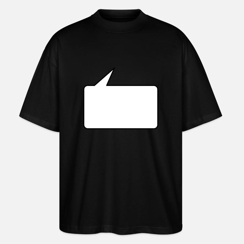 Sprechblase eckig klein 2c - T-shirt bio Blaster 2.0 coupe oversize Stanley/Stella Unisexe - noir