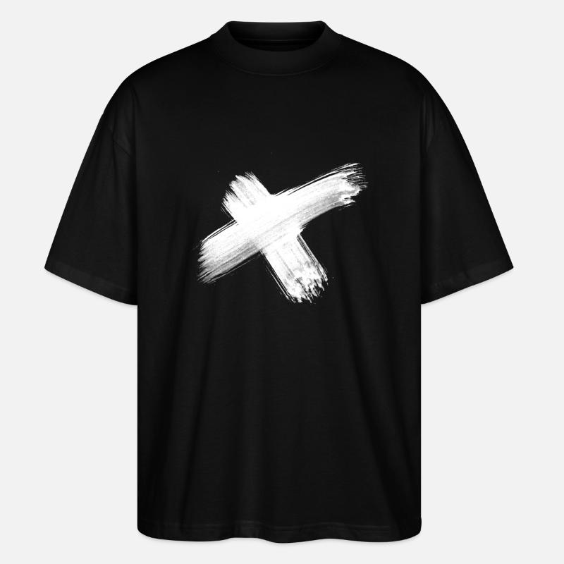 x blanc - T-shirt bio Blaster 2.0 coupe oversize Stanley/Stella Unisexe - noir