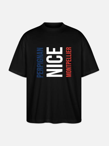 South of France Souvenir - Stanley/Stella Oversized Unisex Organic T-shirt Blaster 2.0 - black