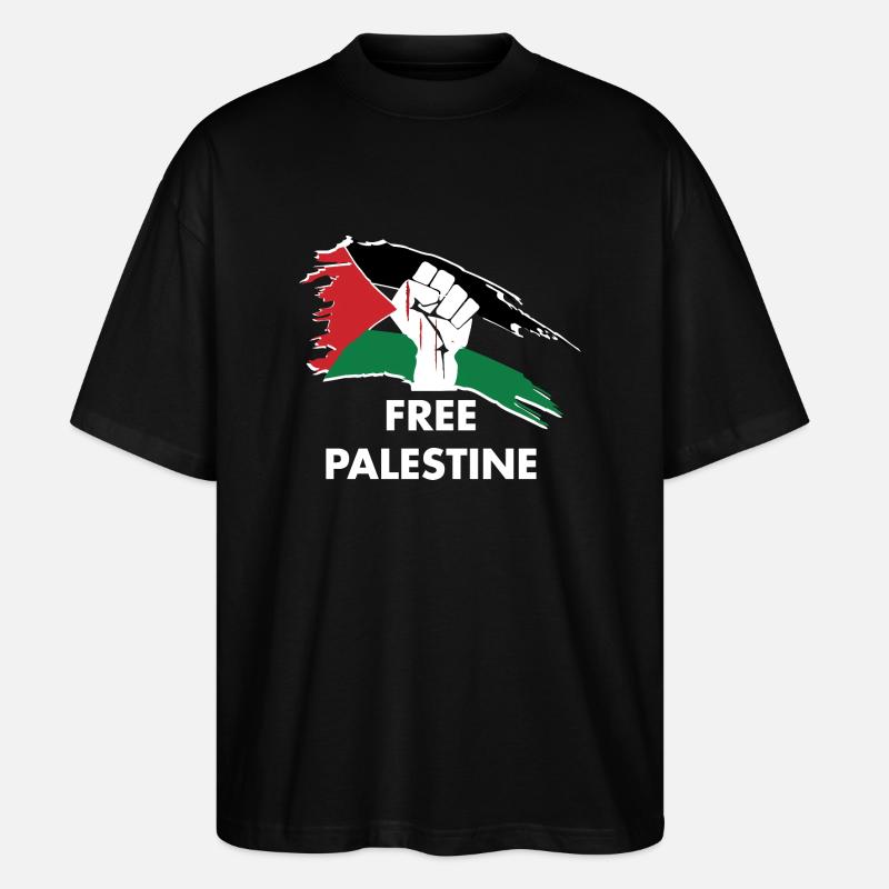 Palestine libre - T-shirt bio Blaster 2.0 coupe oversize Stanley/Stella Unisexe - noir