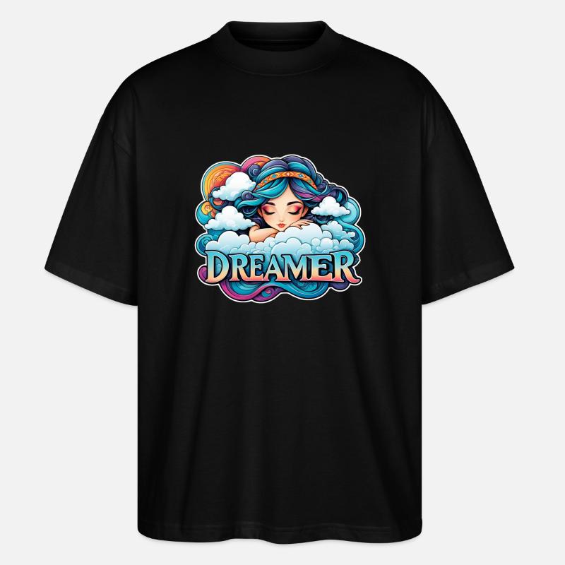 Träumer - Träumer - Träumer - Traum - Träumerei - Stanley/Stella Oversized Unisex Bio T-Shirt Blaster 2.0 - Schwarz