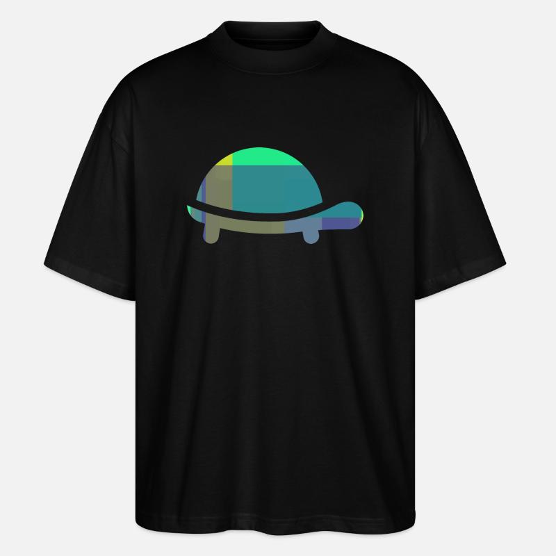 Schildkröte - Stanley/Stella Oversized Unisex Bio T-Shirt Blaster 2.0 - Schwarz