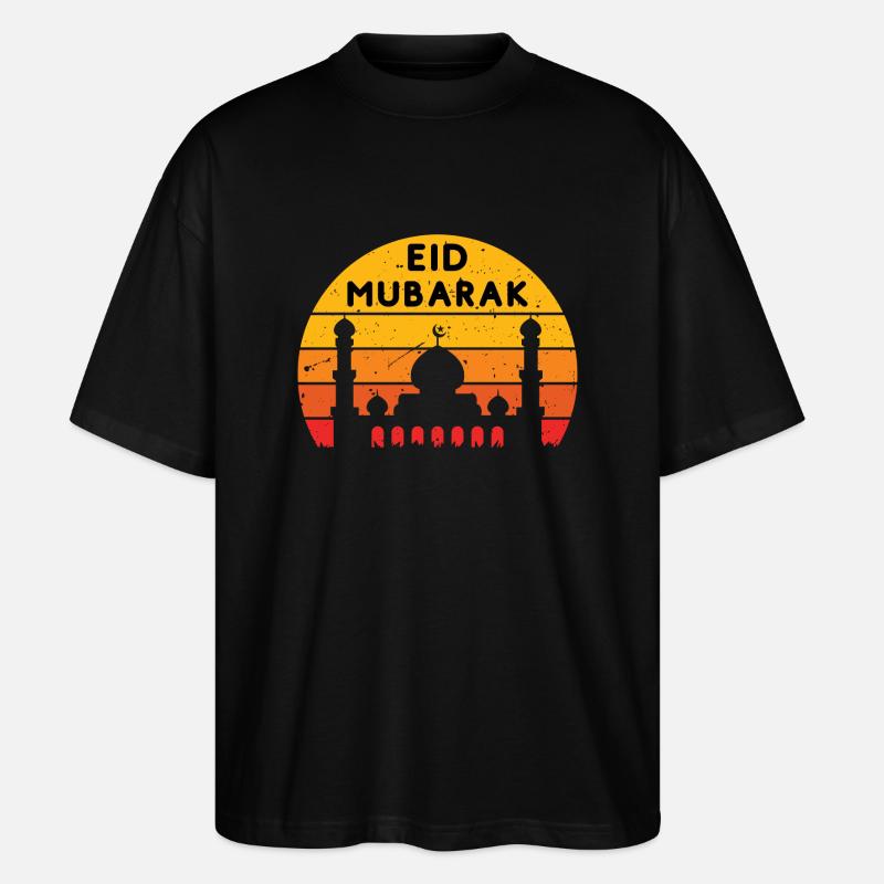 Ramadan Eid Mubarak Sunset - Stanley/Stella Oversized Unisex Bio T-Shirt Blaster 2.0 - Schwarz