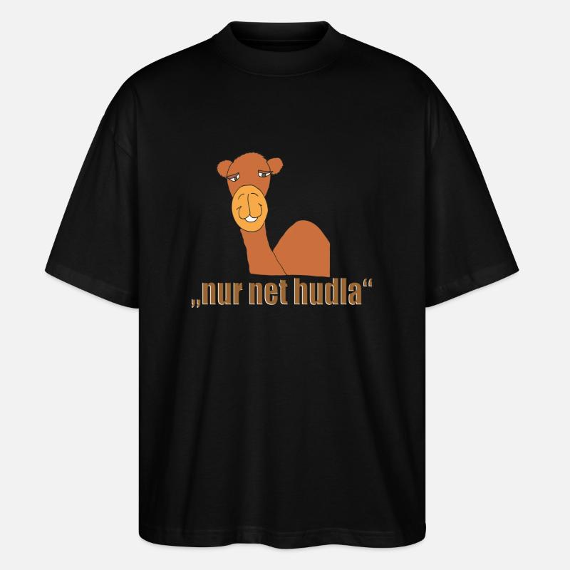 kamel schwäbisch - Stanley/Stella Oversized Unisex Bio T-Shirt Blaster 2.0 - Schwarz