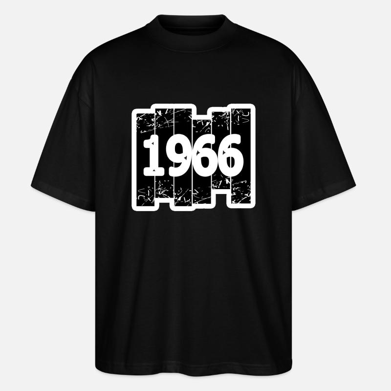 Jahr 1966 - Stanley/Stella Oversized Unisex Bio T-Shirt Blaster 2.0 - Schwarz
