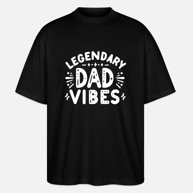 Vibrations de papa légendaires - T-shirt bio Blaster 2.0 coupe oversize Stanley/Stella Unisexe - noir