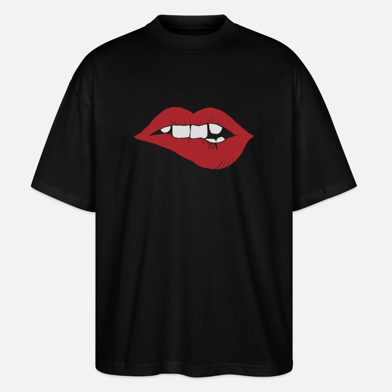 LIPPENBEISSER - Stanley/Stella Oversized Unisex Bio T-Shirt Blaster 2.0 - Schwarz