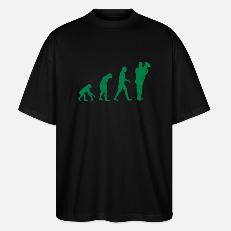 tuba evolution - Stanley/Stella Oversized Unisex Bio T-Shirt Blaster 2.0 - Schwarz