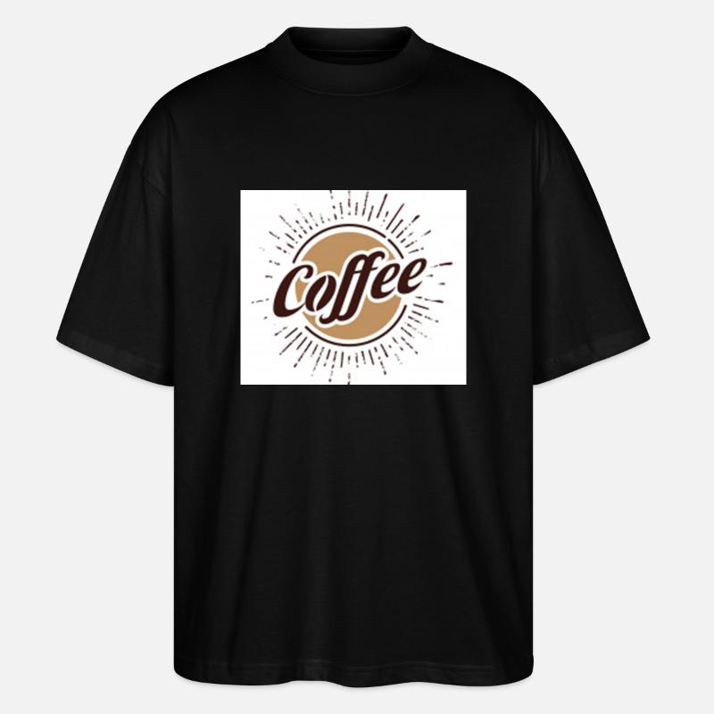 kaffee logo 1176 97 - Stanley/Stella Oversized Unisex Bio T-Shirt Blaster 2.0 - Schwarz