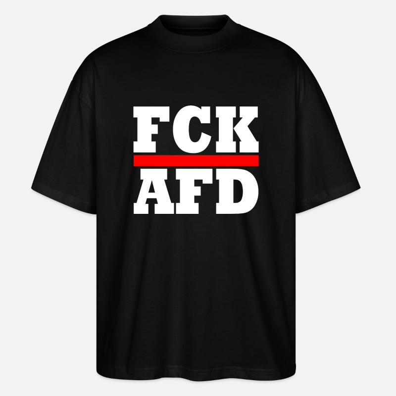 Fck afd - T-shirt bio Blaster 2.0 coupe oversize Stanley/Stella Unisexe - noir
