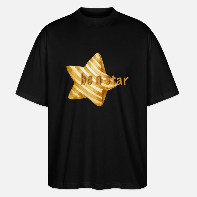 be a star - Stanley/Stella Oversized Unisex Bio T-Shirt Blaster 2.0 - Schwarz