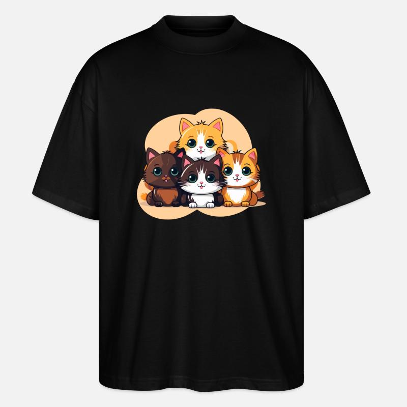D’adorables chatons - T-shirt bio Blaster 2.0 coupe oversize Stanley/Stella Unisexe - noir