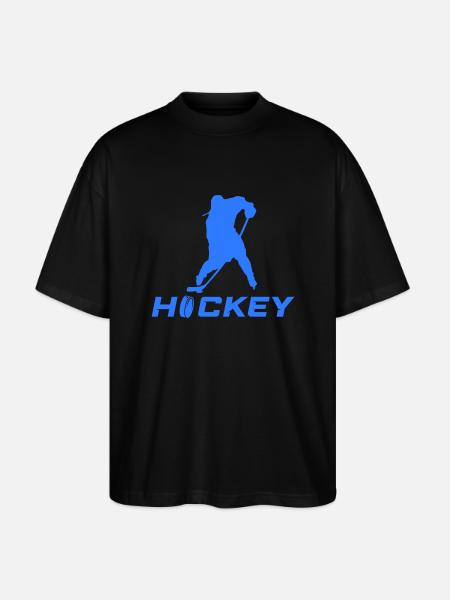 eishockey spieler - Stanley/Stella Oversized Unisex Bio T-Shirt Blaster 2.0 - Schwarz