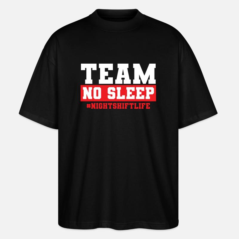 Nachtschicht Krankenschwester - Stanley/Stella Oversized Unisex Bio T-Shirt Blaster 2.0 - Schwarz