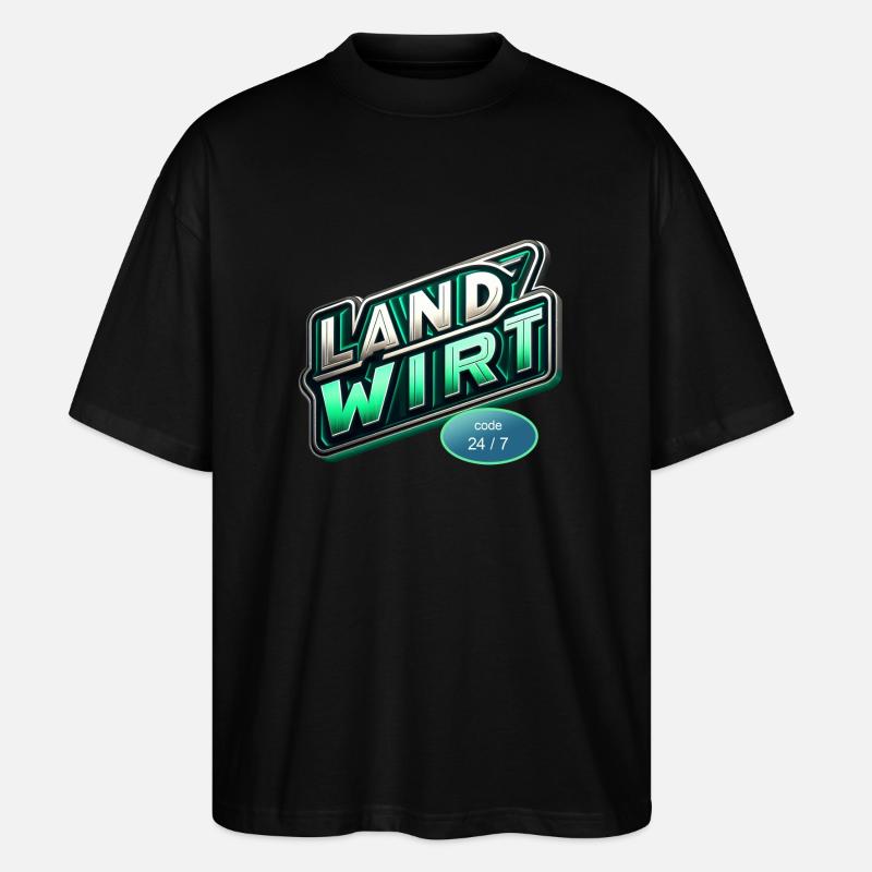 landwirt code - Stanley/Stella Oversized Unisex Bio T-Shirt Blaster 2.0 - Schwarz