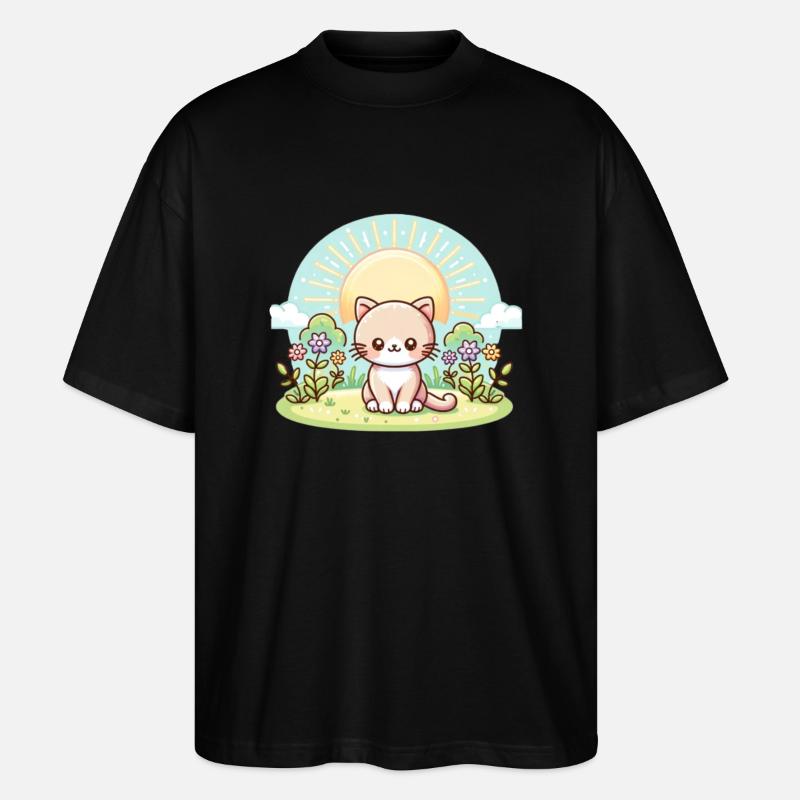 chat mignon - T-shirt bio Blaster 2.0 coupe oversize Stanley/Stella Unisexe - noir