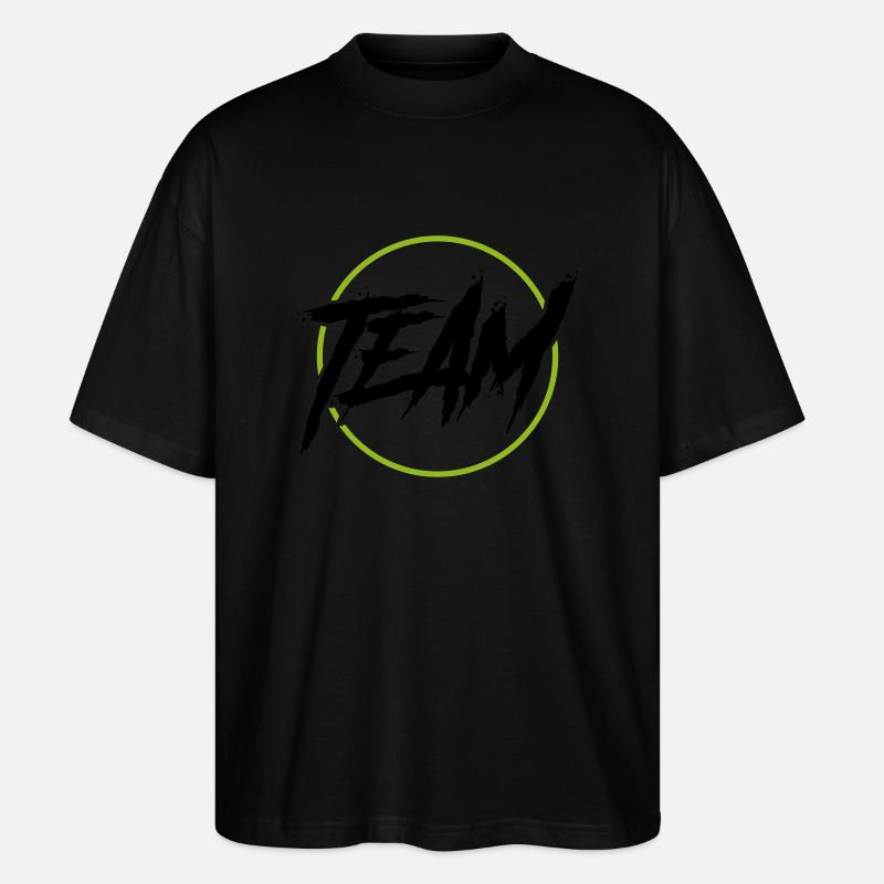 team kreis - Stanley/Stella Oversized Unisex Bio T-Shirt Blaster 2.0 - Schwarz