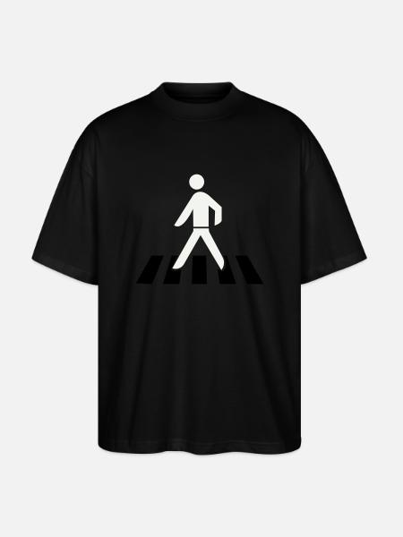 Crossing the zebra crossing - Stanley/Stella Oversized Unisex Organic T-shirt Blaster 2.0 - black