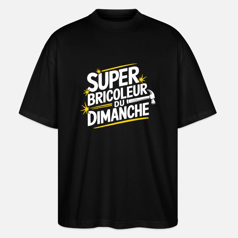 Super bricoleur du dimanche - T-shirt bio Blaster 2.0 coupe oversize Stanley/Stella Unisexe - noir