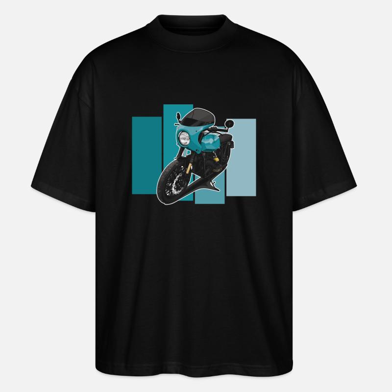 Bobber // Custom // Motorrad - Stanley/Stella Oversized Unisex Bio T-Shirt Blaster 2.0 - Schwarz