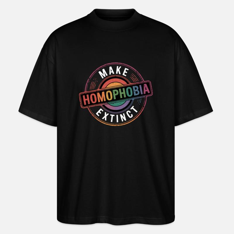 Make Homophobia Extinct 8 - Stanley/Stella Oversized Unisex Bio T-Shirt Blaster 2.0 - Schwarz