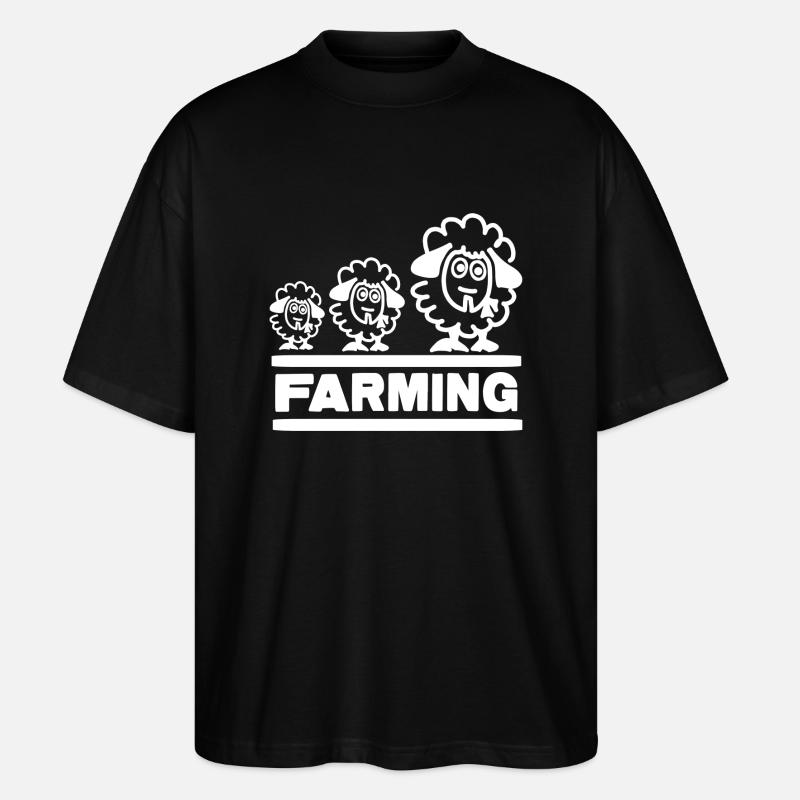 Farmer Evolution Mouton - T-shirt bio Blaster 2.0 coupe oversize Stanley/Stella Unisexe - noir
