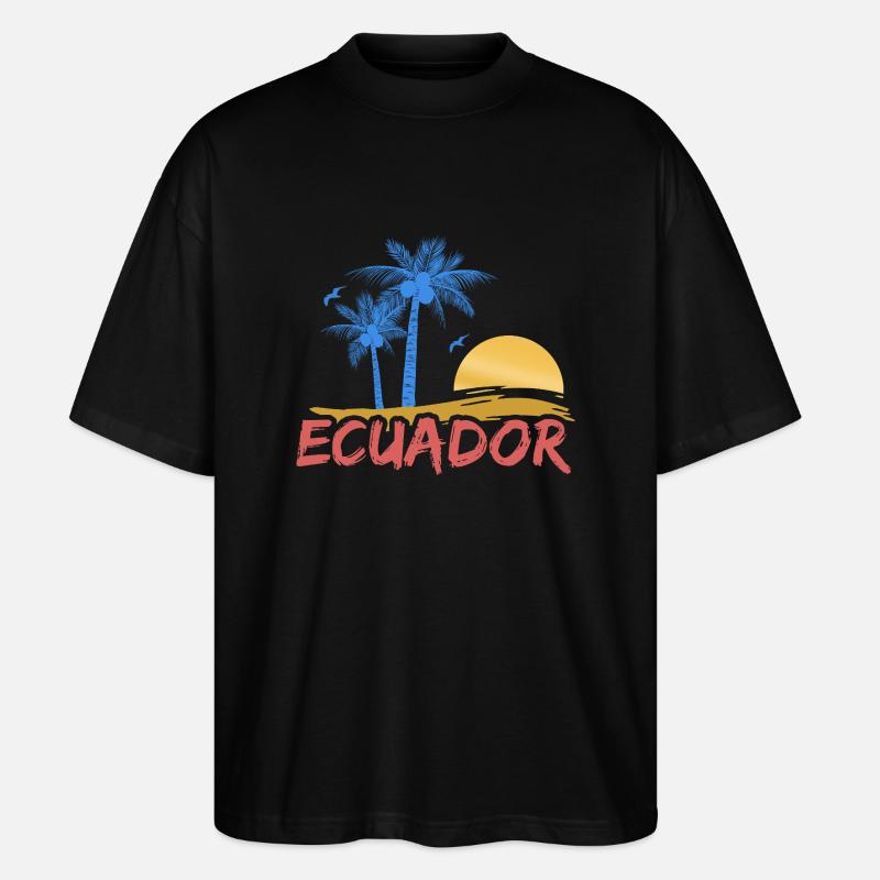 Strand Ecuador - Stanley/Stella Oversized Unisex Bio T-Shirt Blaster 2.0 - Schwarz