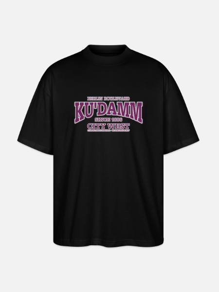 Berlin Kurfürstendamm violet - Stanley/Stella Oversized Unisex Organic T-shirt Blaster 2.0 - black