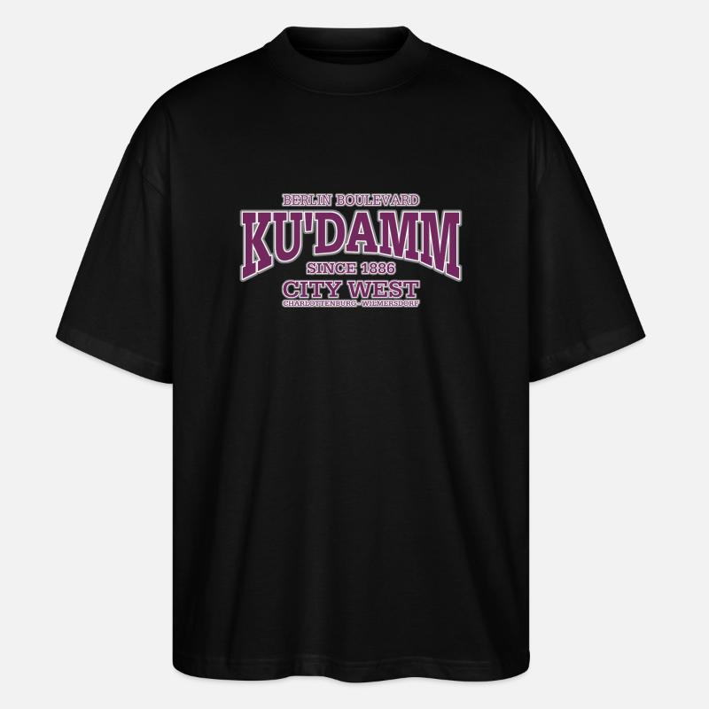 Berlin Ku'damm violett - Stanley/Stella Oversized Unisex Bio T-Shirt Blaster 2.0 - Schwarz