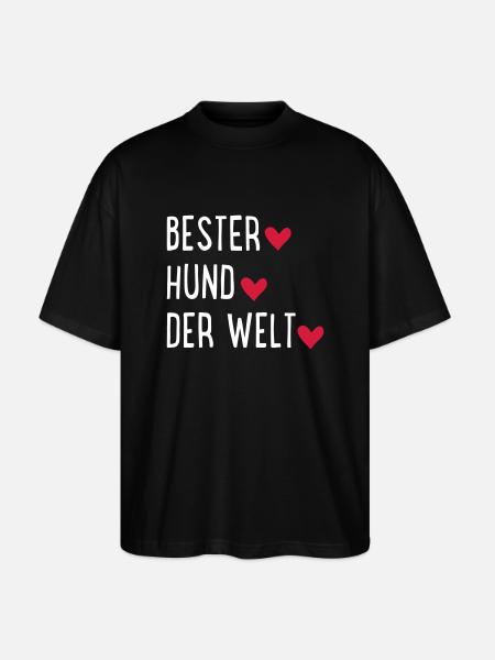 Bester Hund der Welt - Stanley/Stella Oversized Unisex Bio T-Shirt Blaster 2.0 - Schwarz