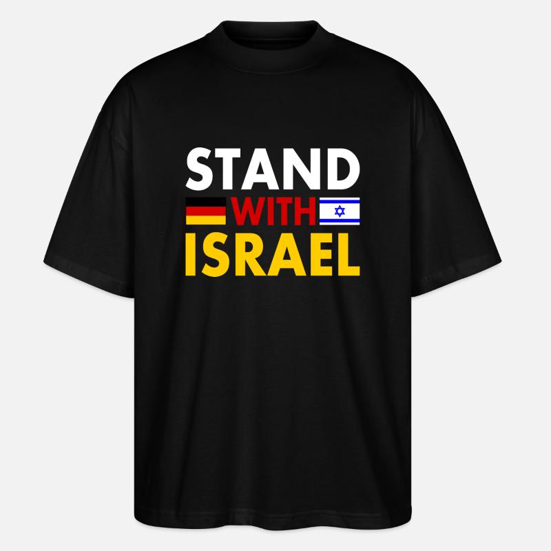 Stand with israel - Stanley/Stella Oversized Unisex Bio T-Shirt Blaster 2.0 - Schwarz