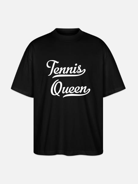 Tennis Queen - Stanley/Stella Oversized Unisex Organic T-shirt Blaster 2.0 - black