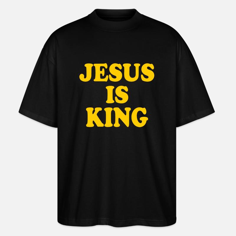 Jesus is king - Stanley/Stella Oversized Unisex Organic T-shirt Blaster 2.0 - black