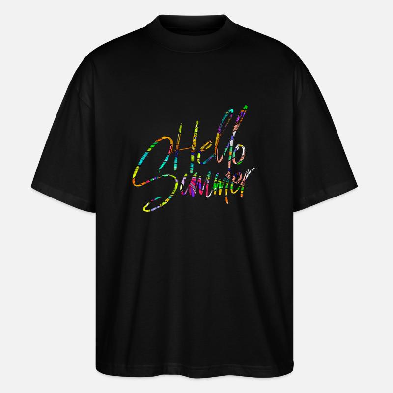 Hello Summer - Stanley/Stella Oversized Unisex Bio T-Shirt Blaster 2.0 - Schwarz